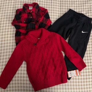 Nike Red Cable Knit Sweater for Kids